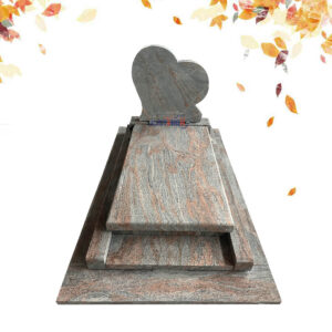 kp granite heart shape tombstone